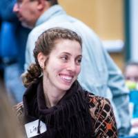 Libby Jawish smiles while speaking with Noelia Siriamphone